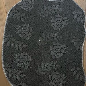 Sanrio Black and White Floral Door Mat